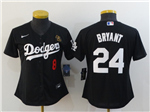 Los Angeles Dodgers #24 Kobe Bryant Women's Black 2020 KB Cool Base Jersey