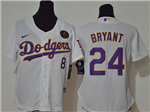 Los Angeles Dodgers #8/24 Kobe Bryant Women's White/Purple 2020 KB Cool Base Jersey