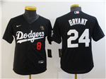 Los Angeles Dodgers #24 Kobe Bryant Youth Black KB Cool Base Jersey