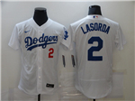 Los Angeles Dodgers #2 Tommy Lasorda White 2020 Flex Base Jersey