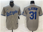 Los Angeles Dodgers #31 Tyler Glasnow Gray Jersey