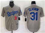 Los Angeles Dodgers #31 Tyler Glasnow Alternate Gray Limited Jersey
