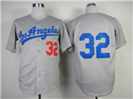 Brooklyn Dodgers #32 Sandy Koufax 1963 Throwback Gray Jersey