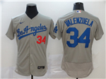 Los Angeles Dodgers #34 Fernando Valenzuela Gray 2020 Flex Base Jersey