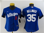 Los Angeles Dodgers #35 Cody Bellinger Women's Royal Blue 2021 City Connect Cool Base Jersey