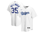 Los Angeles Dodgers #35 Cody Bellinger White 2020 World Series Champions Cool Base Jersey