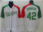Los Angeles Dodgers #42 Jackie Robinson White Mexican Heritage Culture Night Jersey