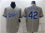 Los Angeles Dodgers #42 Jackie Robinson Gray Cooperstown Collection Cool Base Jersey