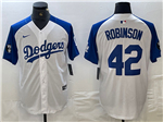 Los Angeles Dodgers #42 Jackie Robinson White Fashion Jersey