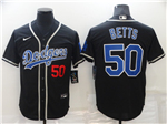 Los Angeles Dodgers #50 Mookie Betts Black Fashion Cool Base Jersey