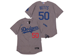 Los Angeles Dodgers #50 Mookie Betts Alternate Gray 2020 Flex Base Jersey