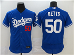 Los Angeles Dodgers #50 Mookie Betts Royal Blue 2020 Flex Base Jersey