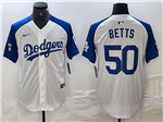 Los Angeles Dodgers #50 Mookie Betts White Fashion Jersey