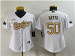 Los Angeles Dodgers #50 Mookie Betts Women's White 2022 MLB All-Star Game Cool Base Jersey