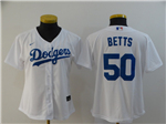 Los Angeles Dodgers #50 Mookie Betts Women's White 2020 Cool Base Jersey