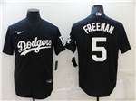 Los Angeles Dodgers #5 Freddie Freeman Black Turn Back The Clock Cool Base Jersey