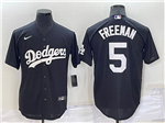 Los Angeles Dodgers #5 Freddie Freeman Black Turn Back The Clock Jersey