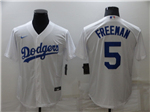 Los Angeles Dodgers #5 Freddie Freeman White Cool Base Jersey