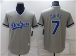 Los Angeles Dodgers #7 Julio Urias Gray Cooperstown Collection Cool Base Jersey