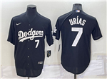 Los Angeles Dodgers #7 Julio Urias Black Turn Back The Clock Jersey