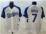 Los Angeles Dodgers #7 Julio Urias White Fashion Jersey
