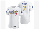 Los Angeles Dodgers #7 Julio Urias White 2021 Gold Program Flex Base Jersey