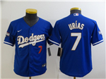 Los Angeles Dodgers #7 Julio Urias Youth Blue 2021 Gold Program Cool Base Jersey