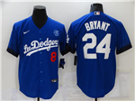 Los Angeles Dodgers #8/24 Kobe Bryant Royal Blue 2021 City Connect Cool Base Jersey