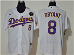 Los Angeles Dodgers #8 Kobe Bryant White/Purple 2020 KB Cool Base Jersey