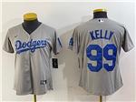 Los Angeles Dodgers #99 Joe Kelly Women's Alternate Gray Jersey