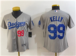 Los Angeles Dodgers #99 Joe Kelly Women's Alternate Gray Limited Jersey