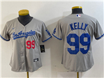 Los Angeles Dodgers #99 Joe Kelly Women's Gray Limited Jersey