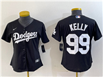 Los Angeles Dodgers #99 Joe Kelly Women's Black Turn Back The Clock Jersey