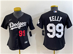 Los Angeles Dodgers #99 Joe Kelly Women's Black Turn Back The Clock Limited Jersey