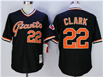 San Francisco Giants #22 Will Clark Throwback Black Jersey
