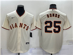 San Francisco Giants #25 Barry Bonds Cream Cool Base Jersey