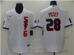 San Francisco Giants #28 Buster Posey White 2021 MLB All-Star Game Cool Base Jersey