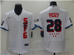 San Francisco Giants #28 Buster Posey White 2021 MLB All-Star Game Flex Base Jersey