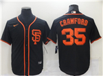 San Francisco Giants #35 Brandon Crawford Black Cool Base Jersey