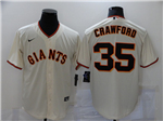 San Francisco Giants #35 Brandon Crawford Cream 2020 Cool Base Jersey