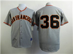San Francisco Giants #36 Gaylord Perry Throwback Gray Jersey