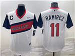 Cleveland Guardians #11 Jose Ramirez White 2021 Little League Classic Cool Base Jersey