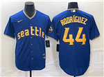 Seattle Mariners #44 Julio Rodriguez Royal 2023 City Connect Jersey