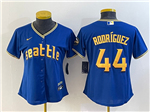 Seattle Mariners #44 Julio Rodriguez Women's Royal 2023 City Connect Jersey