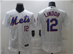 New York Mets #12 Francisco Lindor White Flex Base Jersey