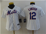 New York Mets #12 Francisco Lindor Women's White Cool Base Jersey