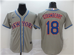 New York Mets #18 Darryl Strawberry Gray 2020 Cool Base Jersey