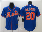 New York Mets #20 Pete Alonso Royal/Orange 2020 Cool Base Jersey
