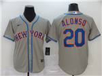 New York Mets #20 Pete Alonso Gray 2020 Cool Base Jersey