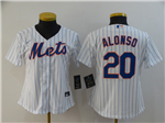 New York Mets #20 Pete Alonso Women's White 2020 Cool Base Jersey